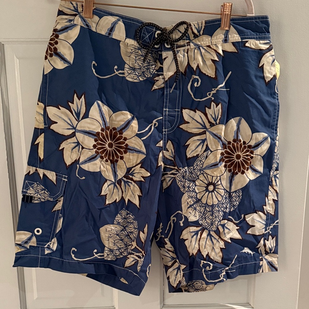 Floral Blue Swim Shorts